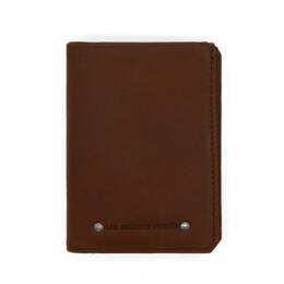 Portefeuille 2 volets anti-rfid en cuir cognac - 958 X