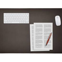 Sous-main XL en cuir marron foncé - 80x50 cm