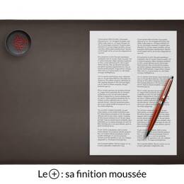 Sous-main en cuir marron foncé "Premium" - 50x34 cm