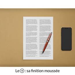 Sous-main en cuir beige café latte "Premium" - 60x40 cm