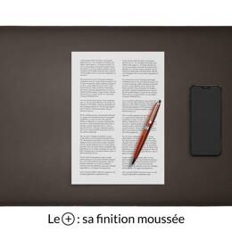 Sous-main en cuir marron foncé "Premium" - 60x40 cm