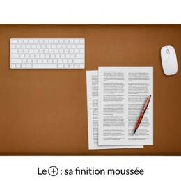 Sous-main XL en cuir gold "Premium" - 80x50 cm