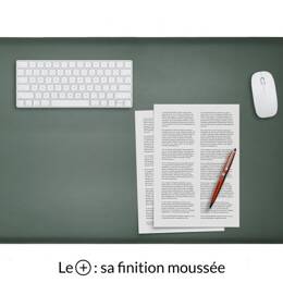 Sous-main XL en cuir vert anglais "Premium" - 80x50 cm