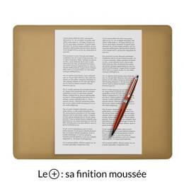 Sous-main mini en cuir beige café latte "Premium" - 38x32 cm