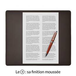 Sous-main mini en cuir marron foncé "Premium" - 38x32 cm