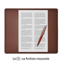 Sous-main mini en cuir marron "Premium" - 38x32 cm