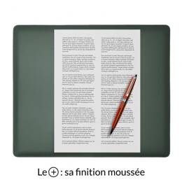 Sous-main mini en cuir vert anglais "Premium" - 38x32 cm