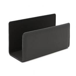 Porte lettres en cuir gris fer