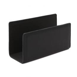 Porte lettres en cuir noir
