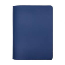 Conférencier A4 en cuir bleu cobalt