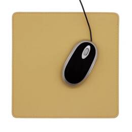 Tapis souris en cuir beige café latte