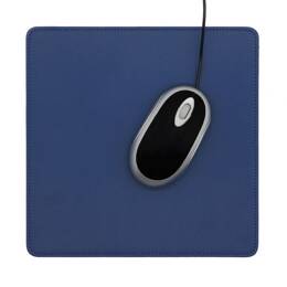 Tapis souris en cuir bleu cobalt