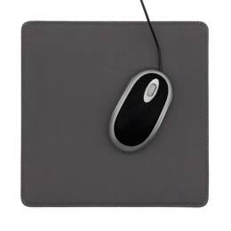 Tapis souris en cuir gris fer