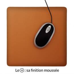 Tapis souris cossu en cuir gold