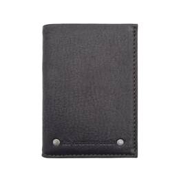 Porte carte 2 volets en cuir noir - 921