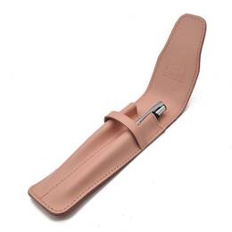 Etui 2 stylos en cuir rose - ET502