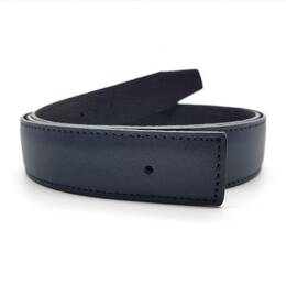 T80cm - Cuir de ceinture réversible 30mm compatible boucle H, marine