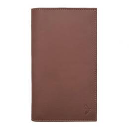 Porte chéquier "Luxe" tout cuir marron, talon haut - PM-012-01