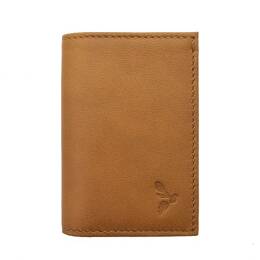 Porte-cartes compact "Luxe" tout cuir gold - PM-038-01