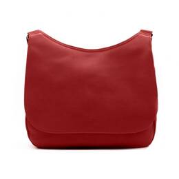 Gibecière porté croisé en cuir rouge - B314
