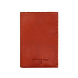 Porte passeport en cuir orange - B41