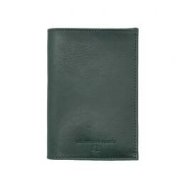 Porte passeport en cuir vert - B41