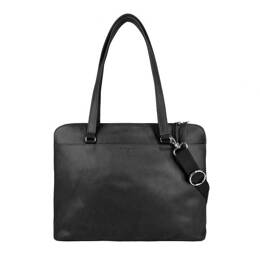 Grand sac business en cuir noir - B559