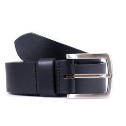 Ceinture grande taille cuir 40mm noir, boucle aux belles lignes