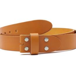 Ceinture sans boucle cuir gold orangé - 35 mm - 1002