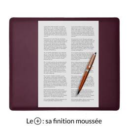 Sous-main mini en cuir bordeaux "Premium" - 38x32 cm