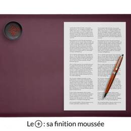 Sous-main en cuir bordeaux "Premium" - 50x34 cm
