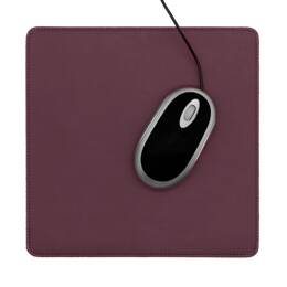 Tapis souris en cuir bordeaux