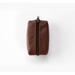 Porte-monnaie grain de café "Luxe" tout cuir marron - PM-035-01