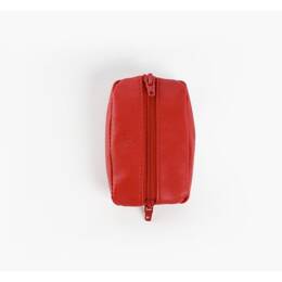 Porte-monnaie grain de café "Luxe" tout cuir rouge - PM-035-01