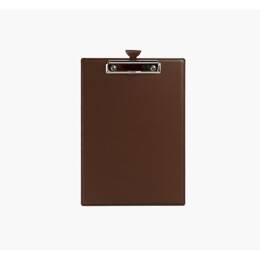 Porte-bloc A4 en cuir marron