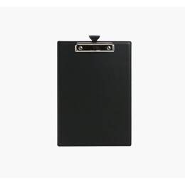 Porte-bloc A4 en cuir noir