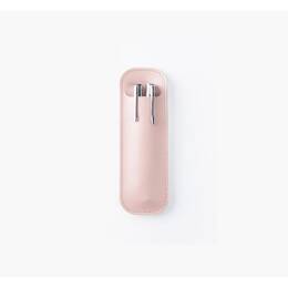 Etui 2 stylos en cuir rose - ET504