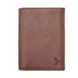 Portefeuille luxe anti-RFID en cuir marron