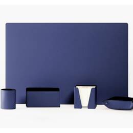 Coffret classique 60cm en cuir bleu - COF-500-60