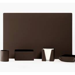 Coffret classique 60cm en cuir marron foncé - COF-500-60