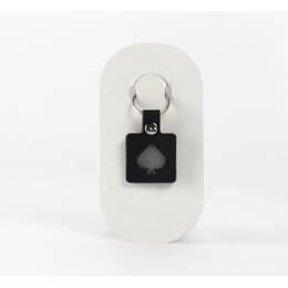 Porte-clé en cuir Carré Pique - 03-025-01