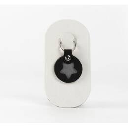 Porte-clé en cuir Rond Étoile - 03-014-01
