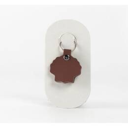 Porte-clé en cuir Coquille St Jacques - 03-056-01