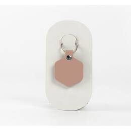 Porte-clé en cuir Hexagone - 03-034-01