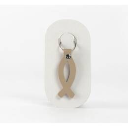 Porte-clé en cuir Poisson Ichtus - 03-039-01