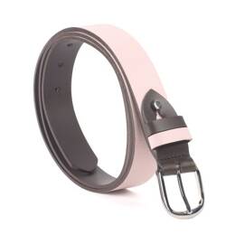 Ceinture Reversible 30mm cuir marron foncé / rose - 11106