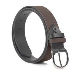 Ceinture Reversible 35mm cuir noir / marron - 11108