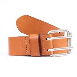T85cm - Ceinture homme en cuir gold double perforation 4007 Gold