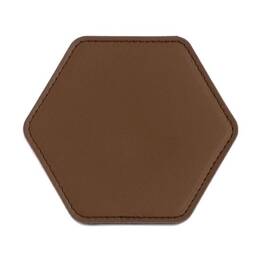 Sous-Verre hexagonal en cuir marron, set de 6