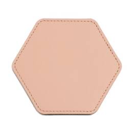 Sous-Verre hexagonal en cuir rose, set de 6
